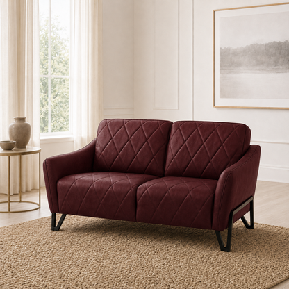 Plume 3+2+1 Sofa Set, 2 seater, red, room view