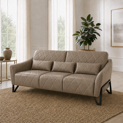 Plume 3+2+1 Sofa Set, 3 seater, beige, room view
