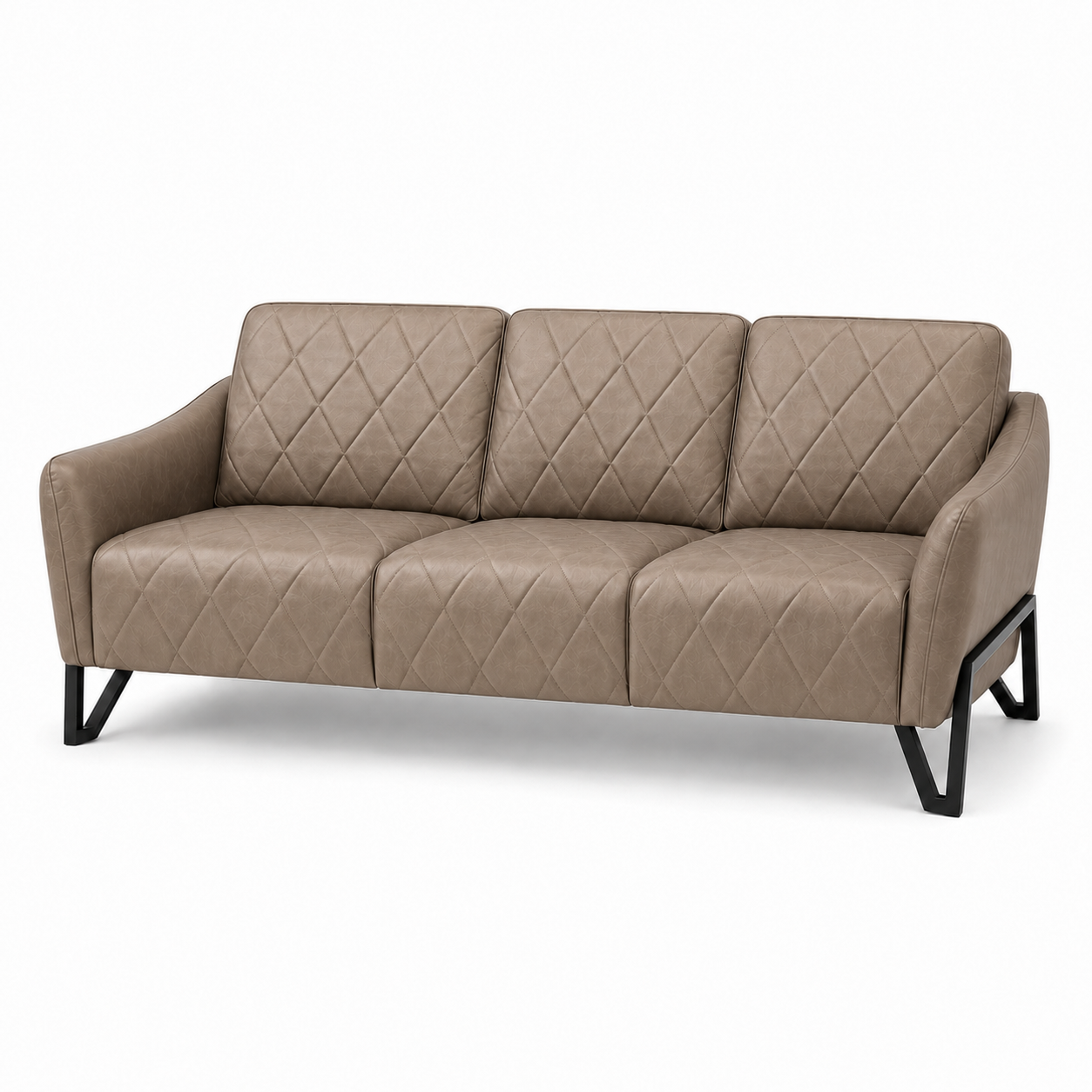 Plume 3+2+1 Sofa Set, 3 seater, beige, studio view