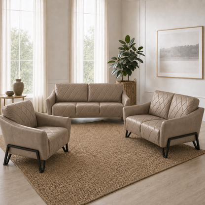 Plume 3+2+1 Sofa Set, 3+2+1 full set, beige, detail view