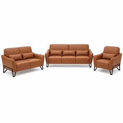 Plume - 3+2+1 Sofa Set, complete 3+2+1 sofa set front studio view