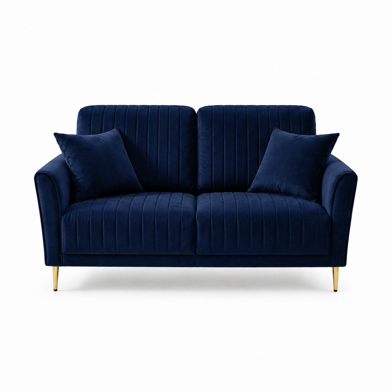 Plush 3+2+1 Sofa Set, 2 seater, blue, studio view
