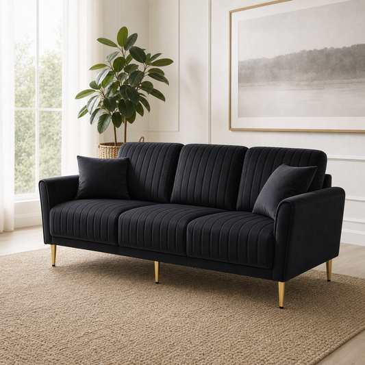 Close view of Plush - 3+2+1 Sofa Set upholstery and construction