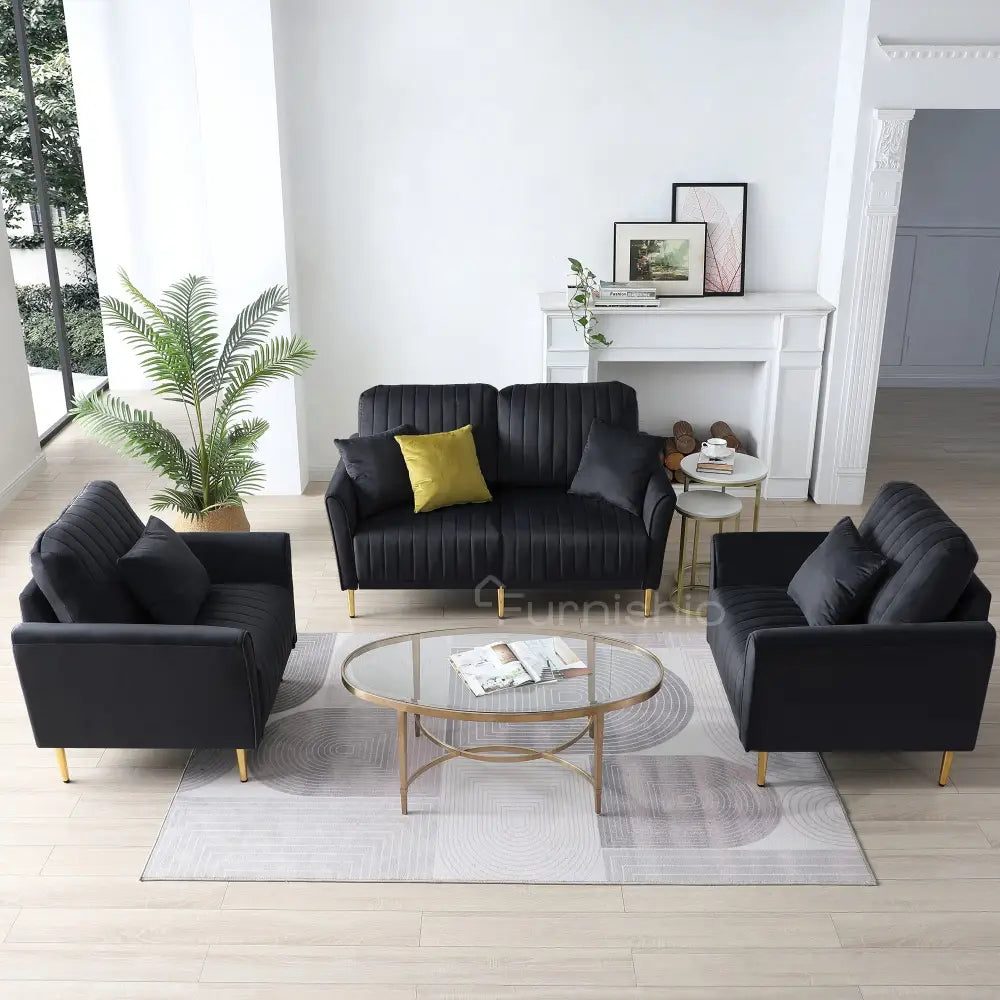 Plush - 3 + 2 + 1 Sofa Set
