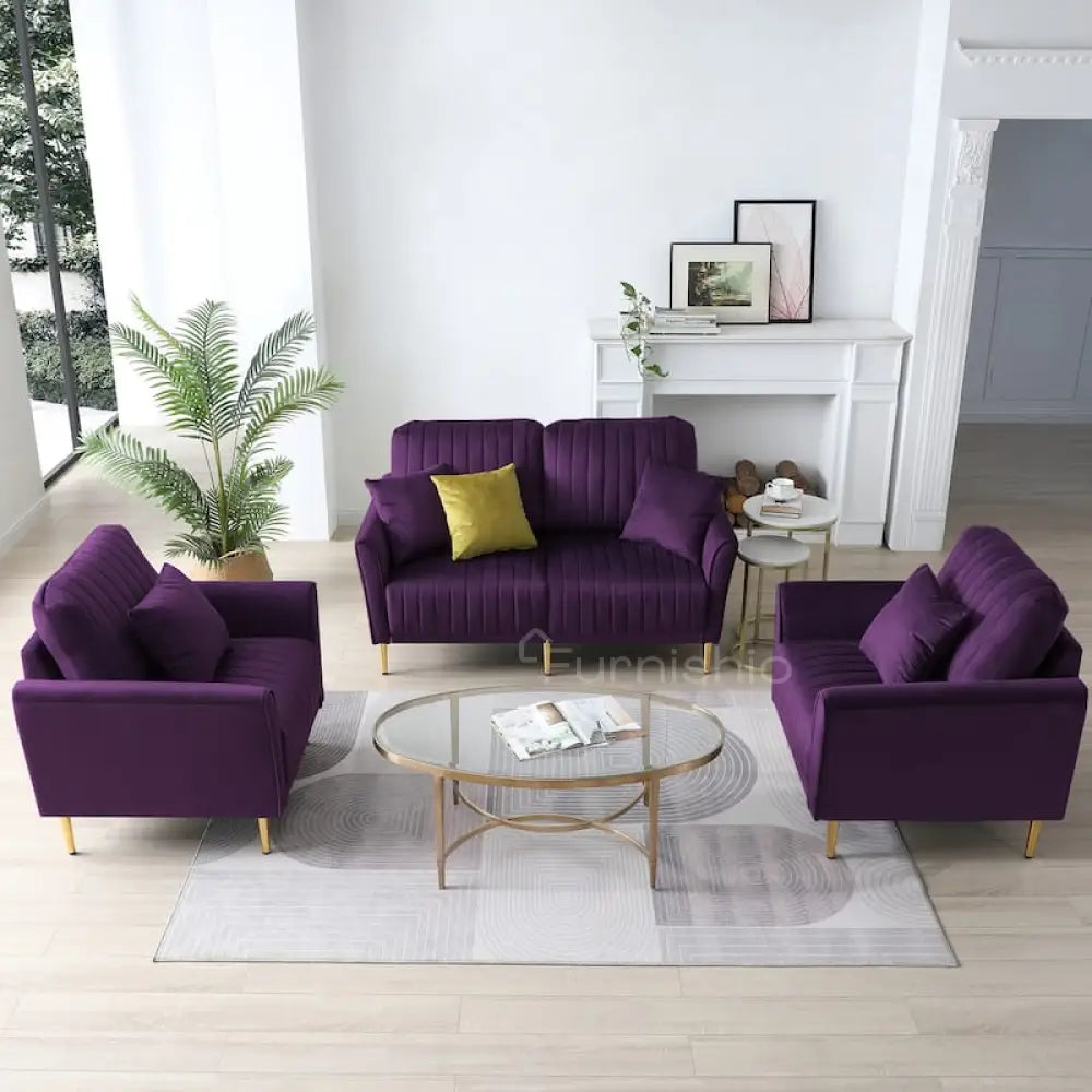 Plush - 3 + 2 + 1 Sofa Set