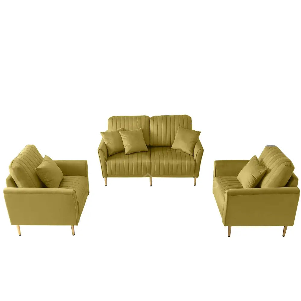 Plush - 3 + 2 + 1 Sofa Set