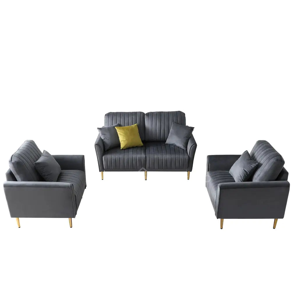 Plush - 3 + 2 + 1 Sofa Set