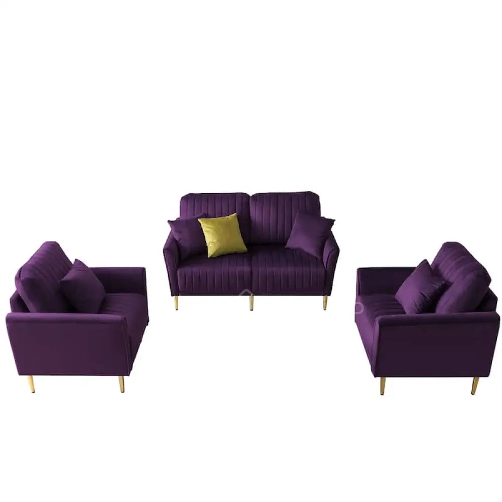 Plush - 3 + 2 + 1 Sofa Set