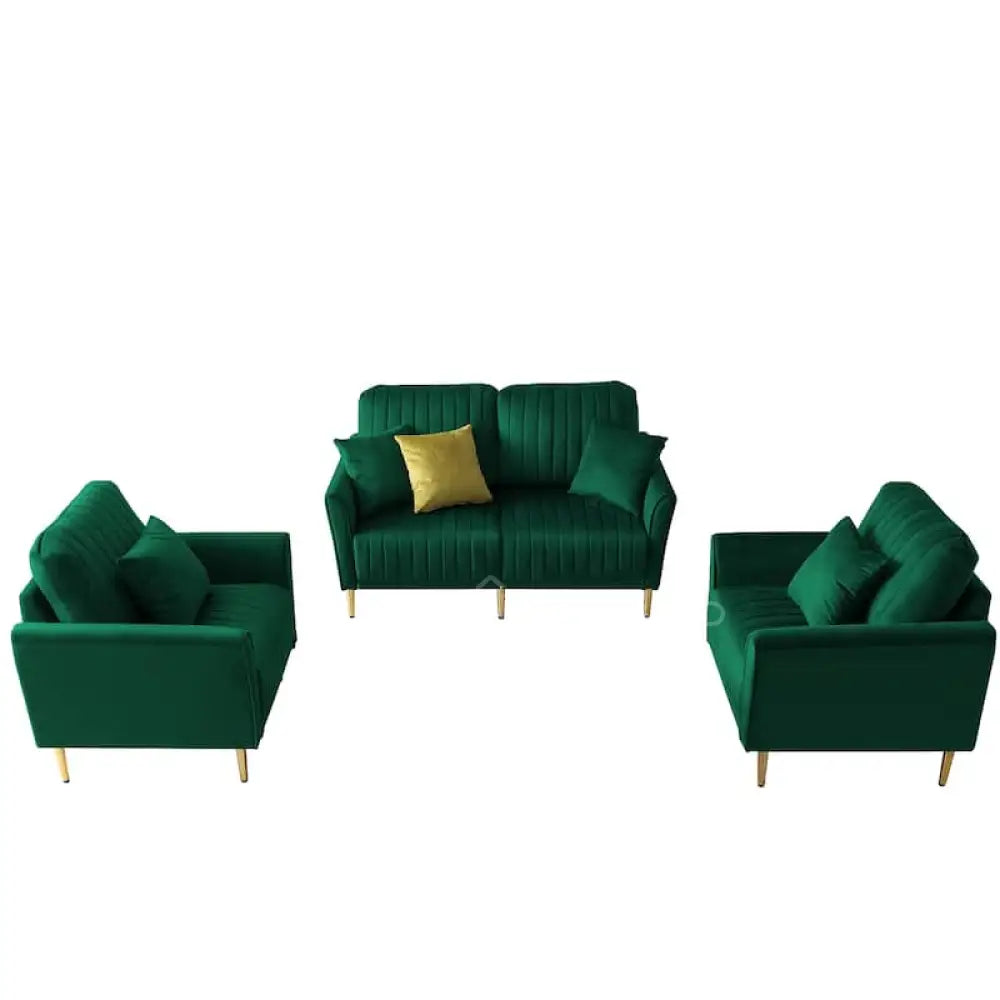 Plush - 3 + 2 + 1 Sofa Set