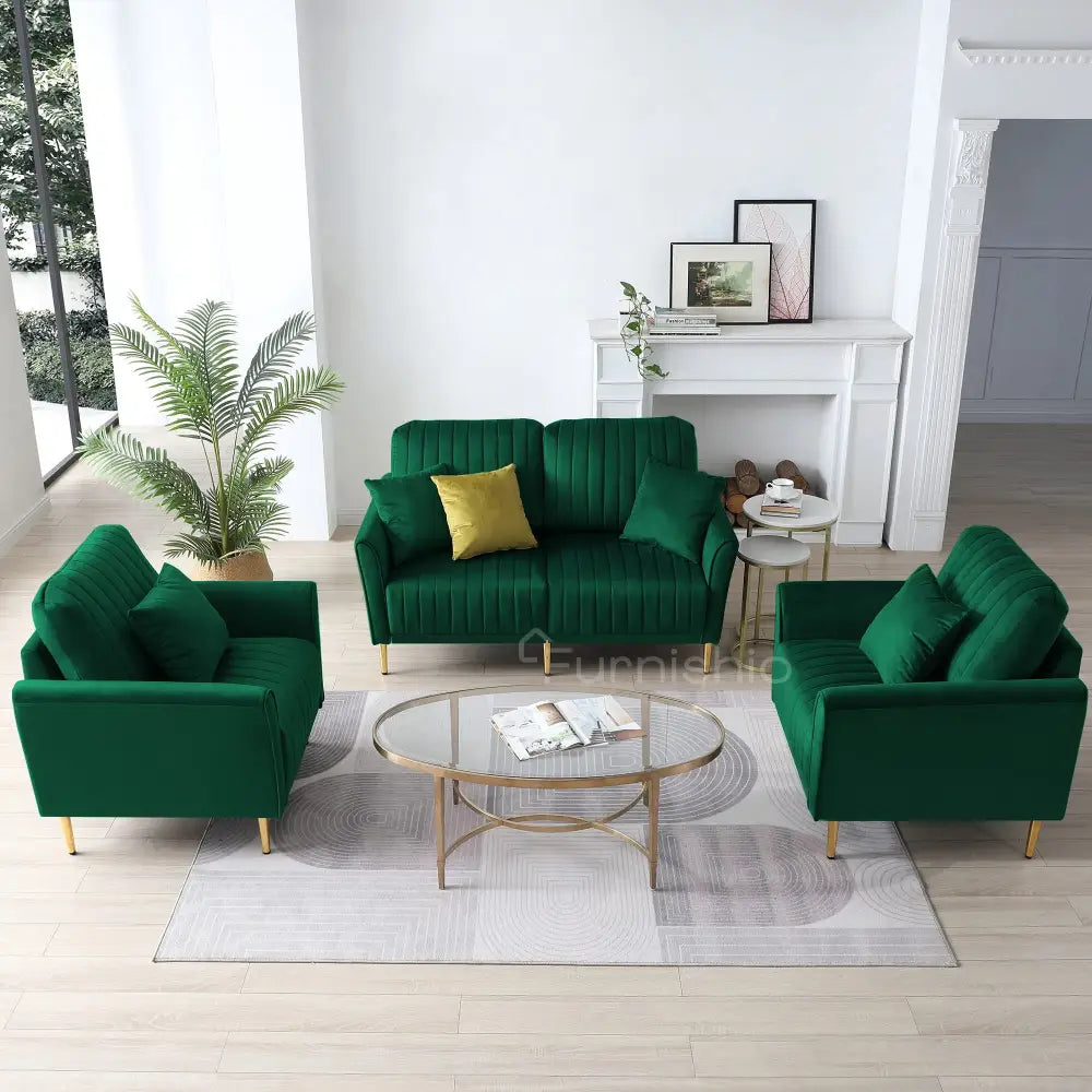 Plush - 3 + 2 + 1 Sofa Set