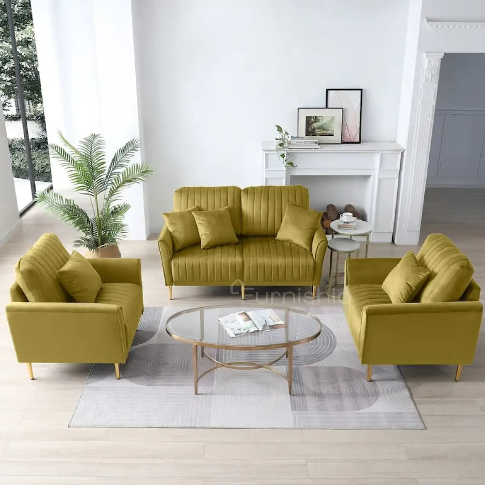 Plush - 3 + 2 + 1 Sofa Set