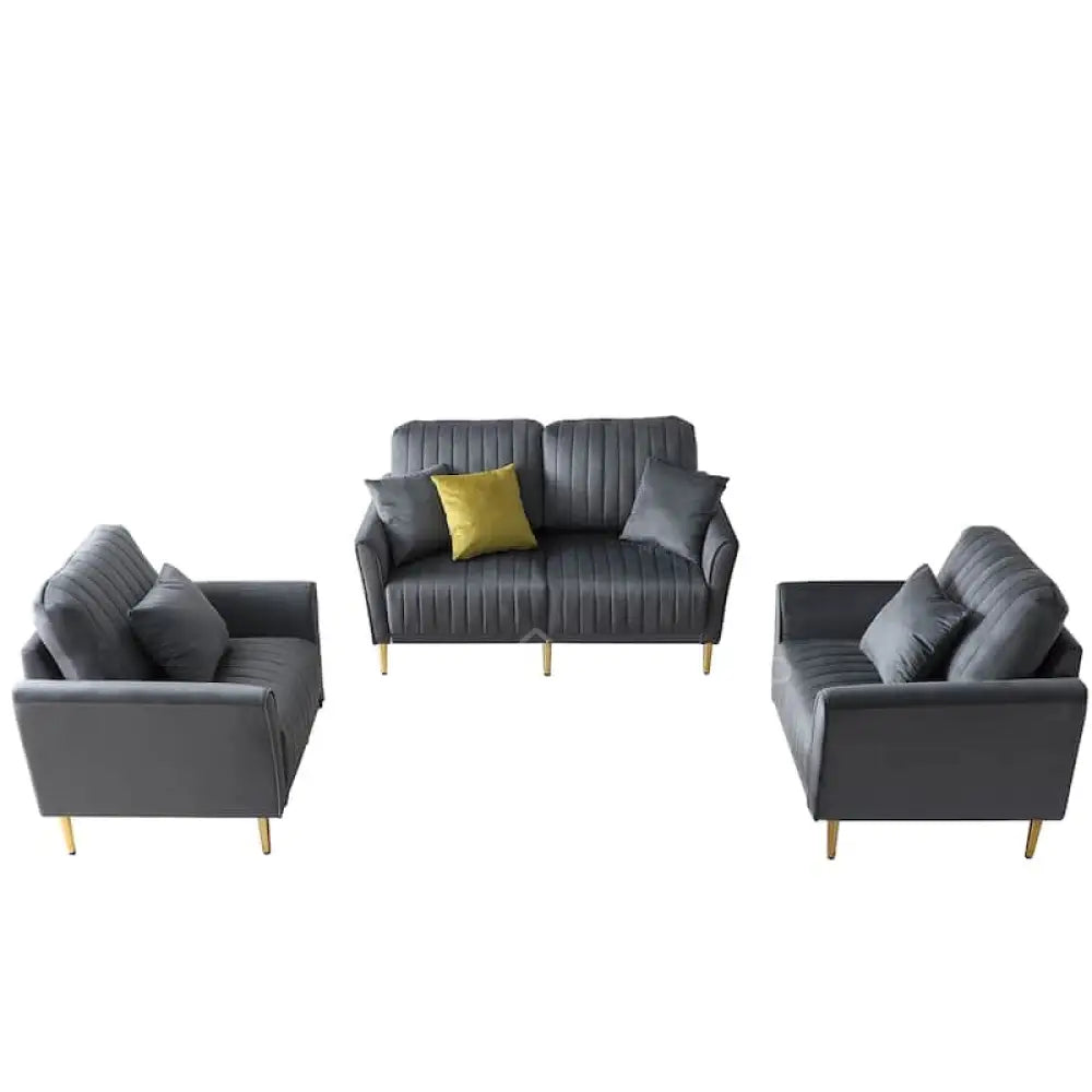 Plush - 3 + 2 + 1 Sofa Set