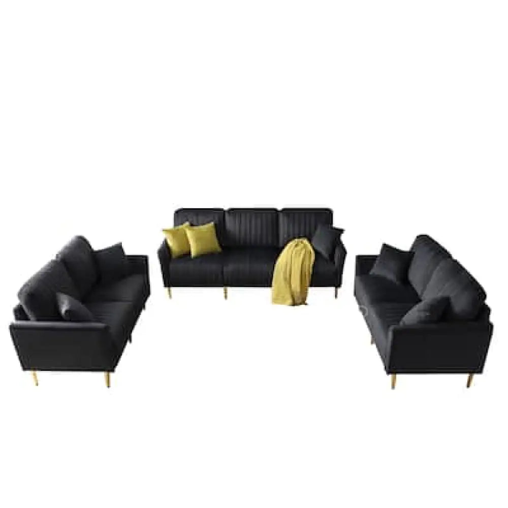 Plush - 3 + 2 + 1 Sofa Set