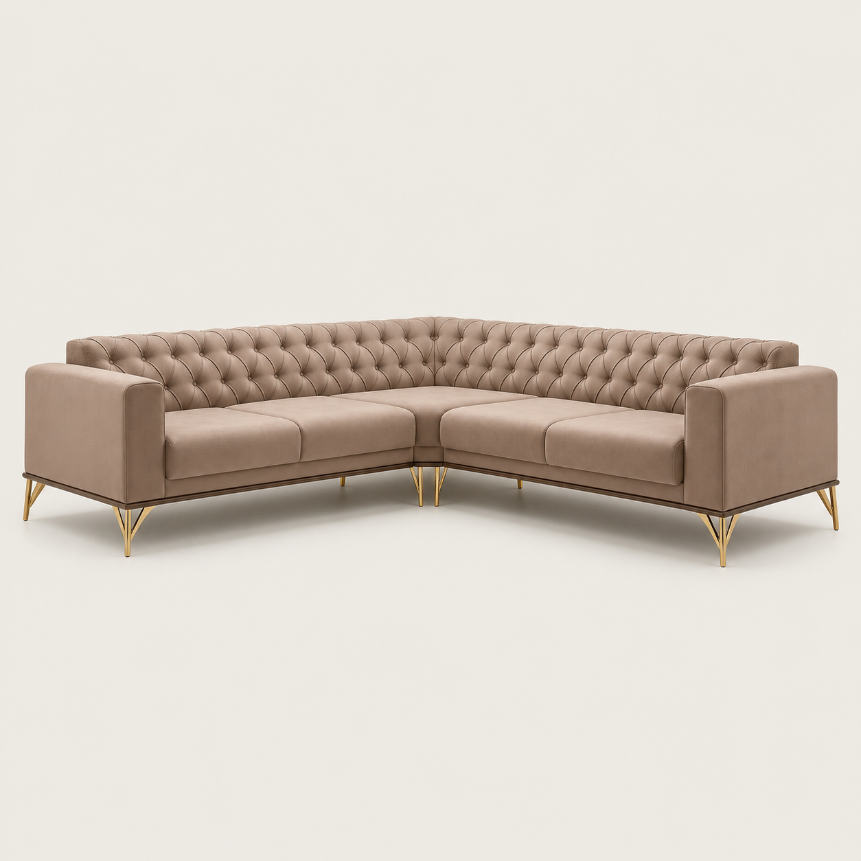 Primo - L shape sectional sofa, complete sectional sofa studio view