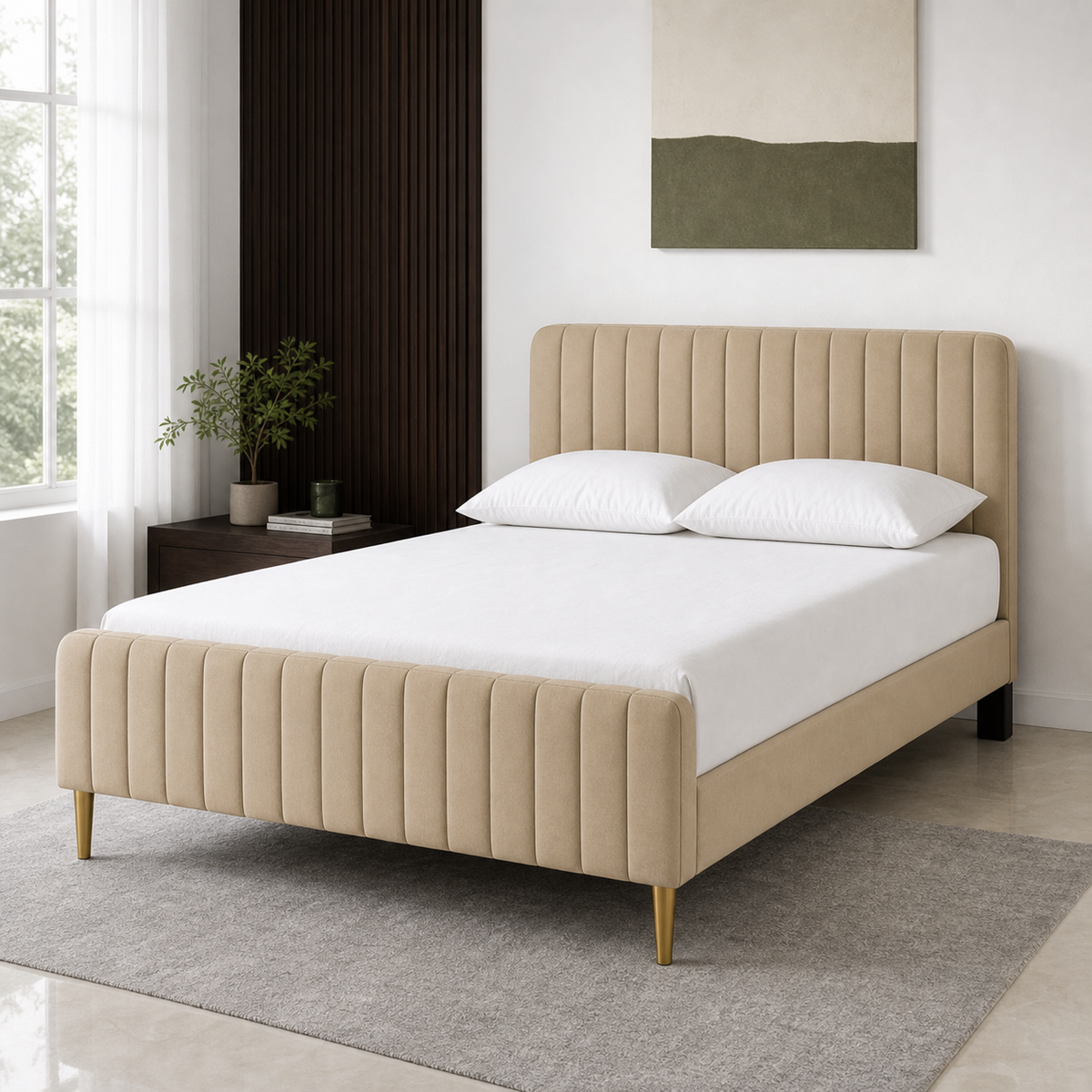 Pryce - Bed Beige lifestyle view