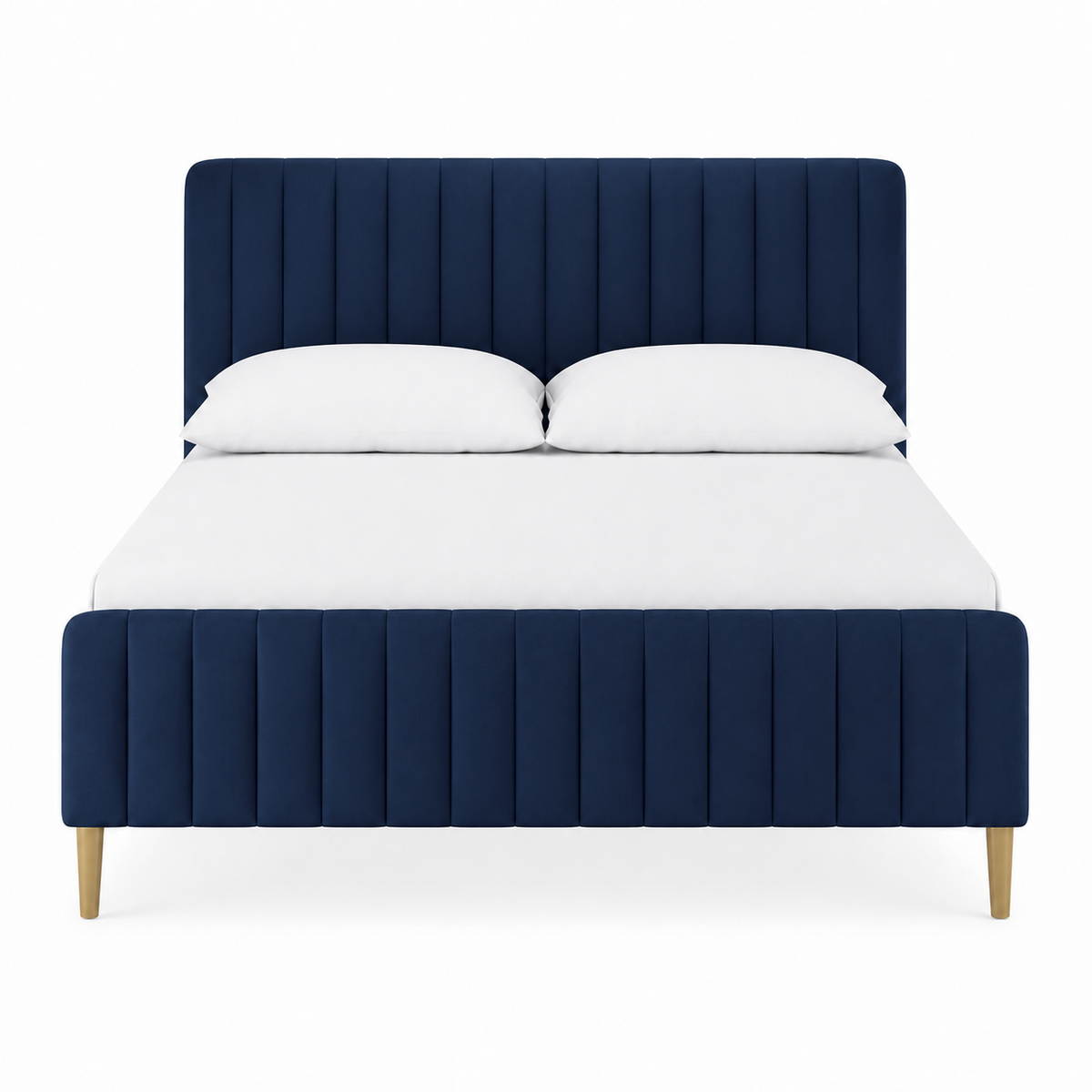 Pryce - Bed Blue plain white background view