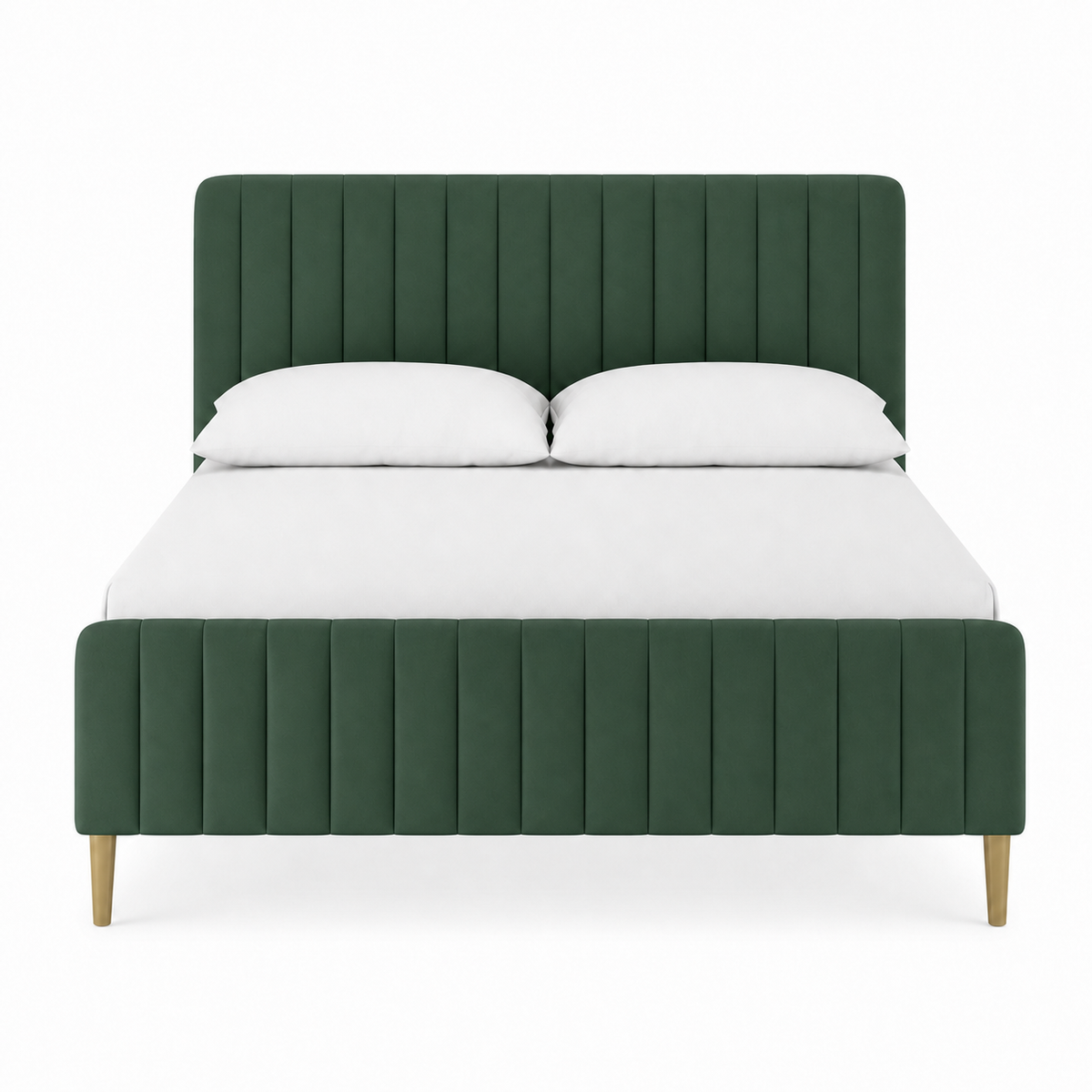 Pryce - Bed Green plain white background view