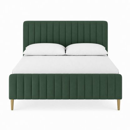 Pryce - Bed Green plain white background view