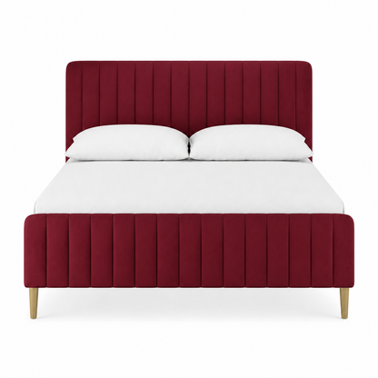 Pryce - Bed Red plain white background view