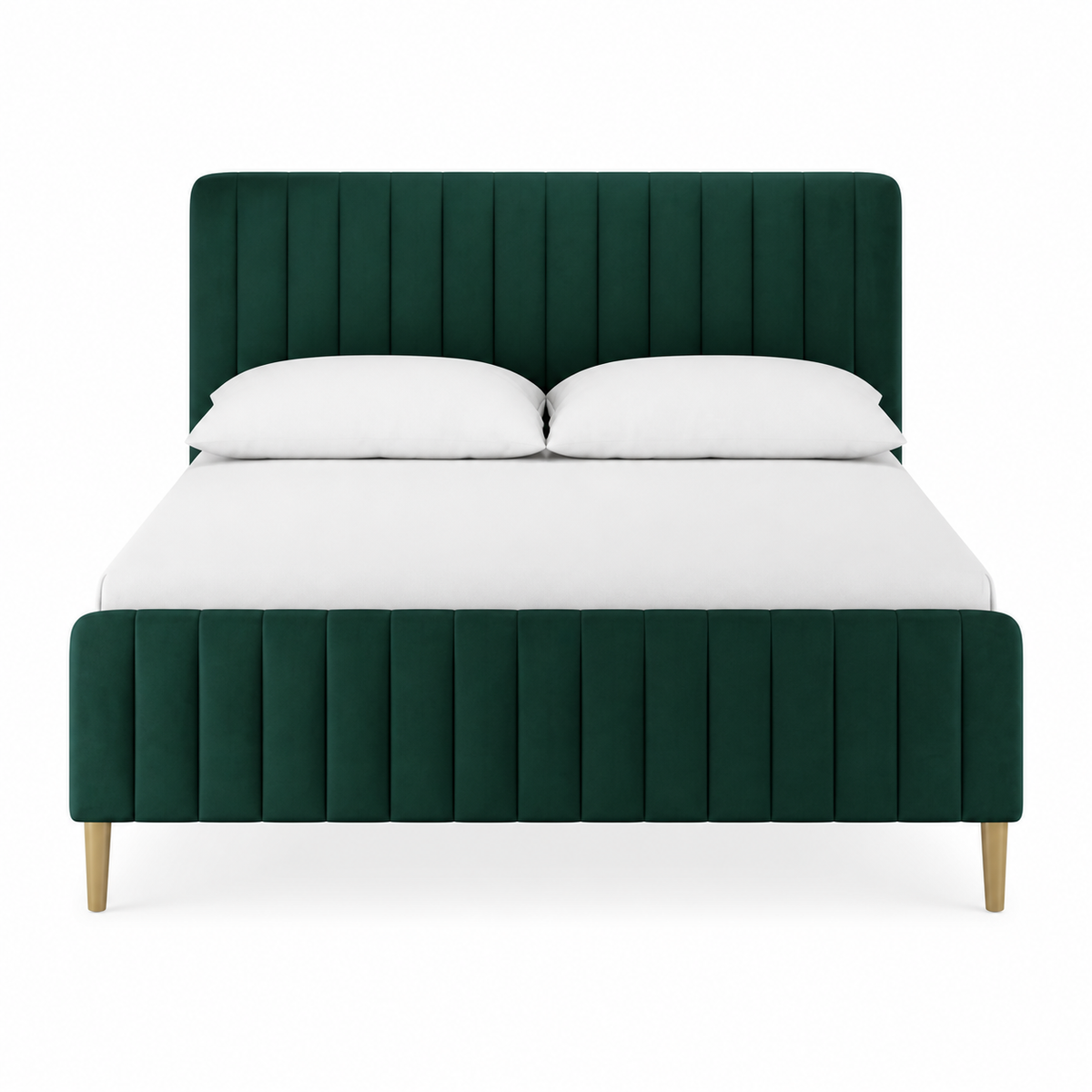 Pryce - Bed, complete front three-quarter studio bed view