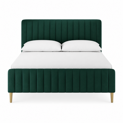 Pryce - Bed, complete front three-quarter studio bed view
