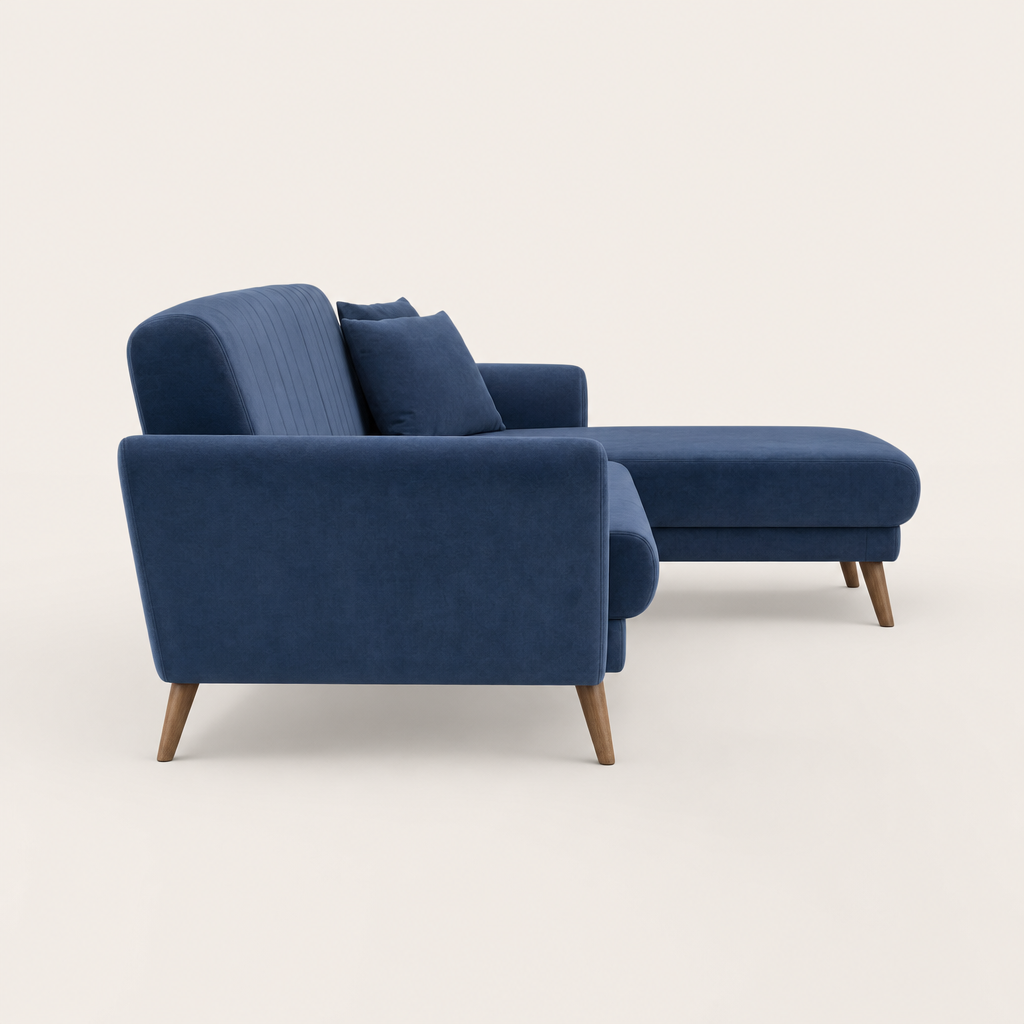 Pulse - L shape sectional sofa, chaise-end profile studio view