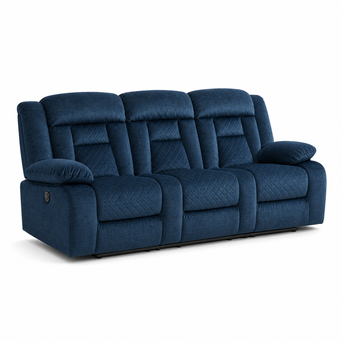Quarry Recliner 3 seater blue 02 white