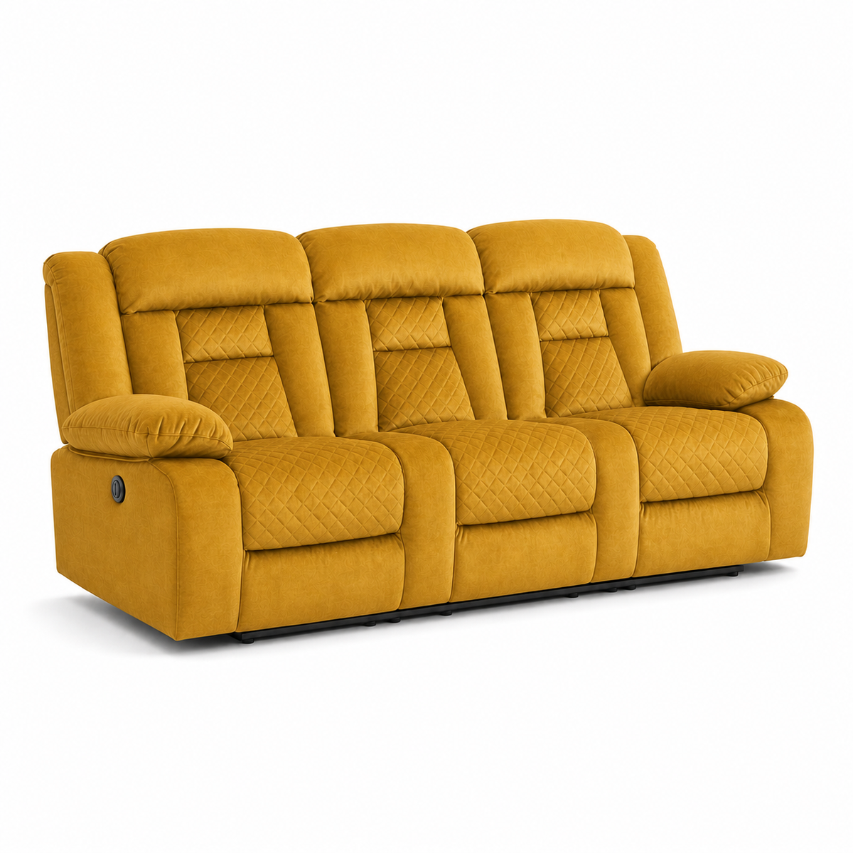 Quarry Recliner 3 seater yellow 02 white