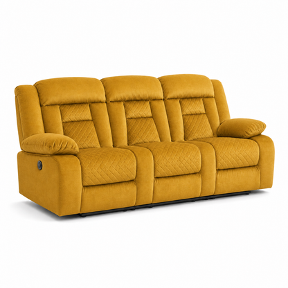 Quarry Recliner 3 seater yellow 02 white