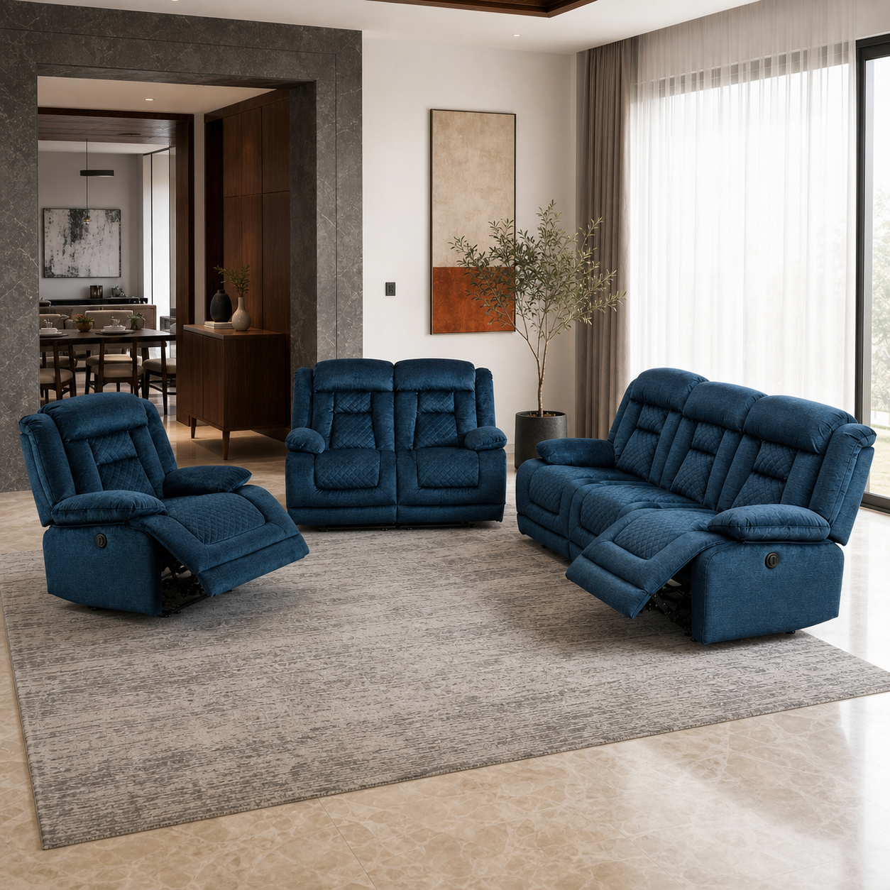 Quarry Recliner complete configuration from an alternate angle