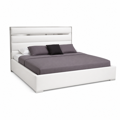 Reed - Bed, complete front three-quarter studio bed view