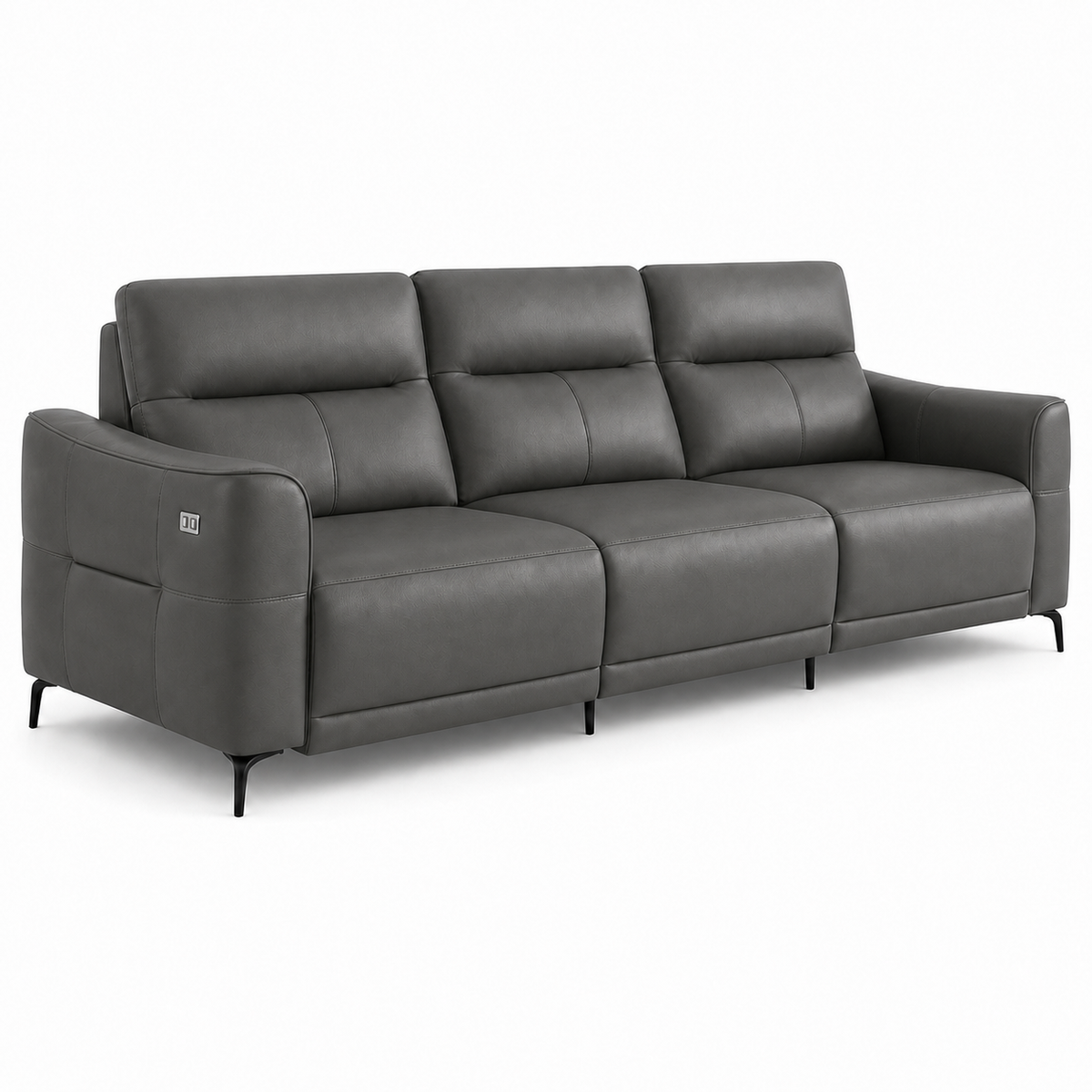 Reef Recliner 3 seater grey 02 white
