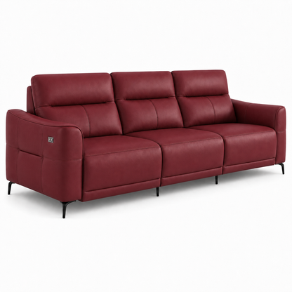 Reef Recliner 3 seater red 02 white