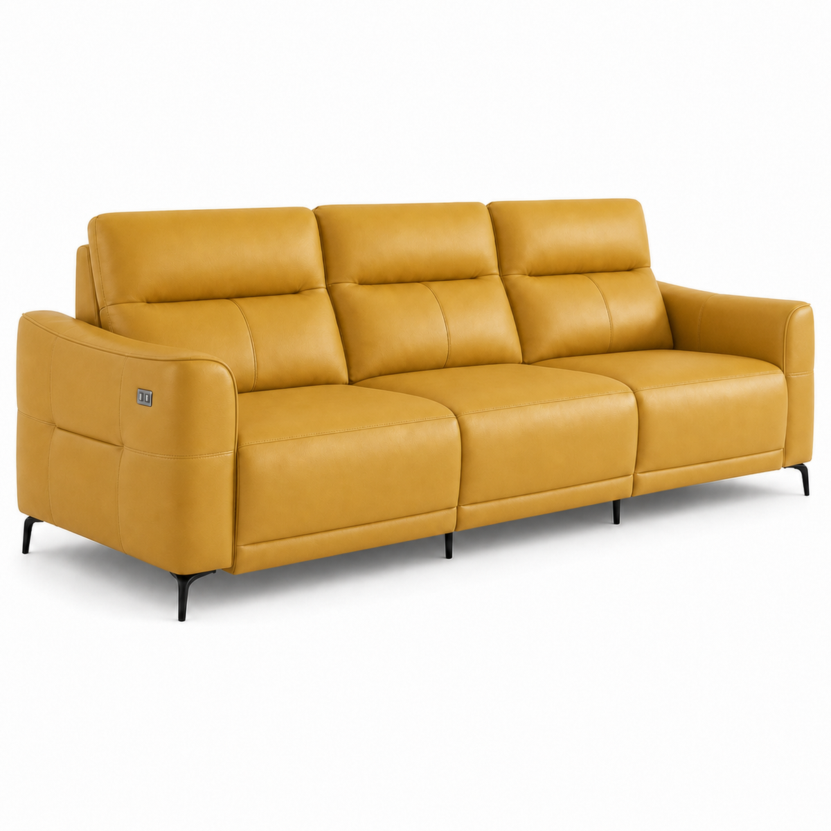 Reef Recliner 3 seater yellow 02 white