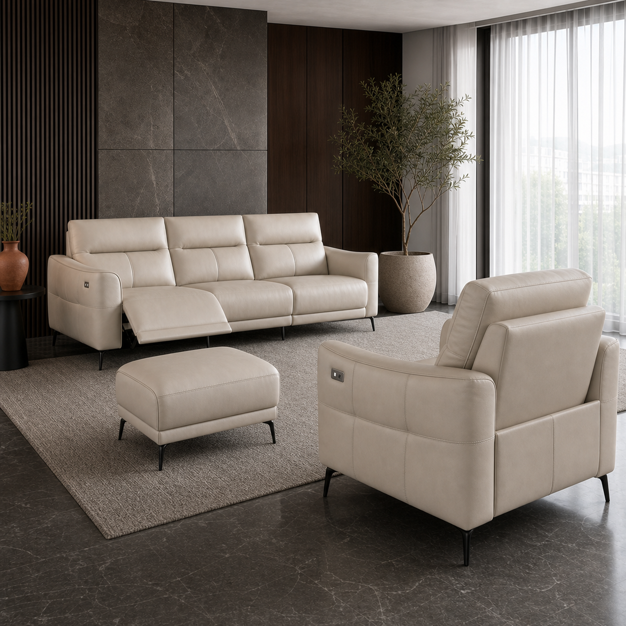 Reef Recliner complete configuration from an alternate angle