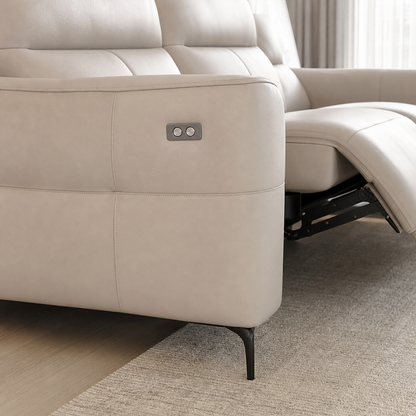 Reef Recliner upholstery and reclining detail