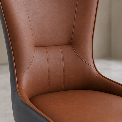 Close view of Remy - Chair showing the seat and frame construction