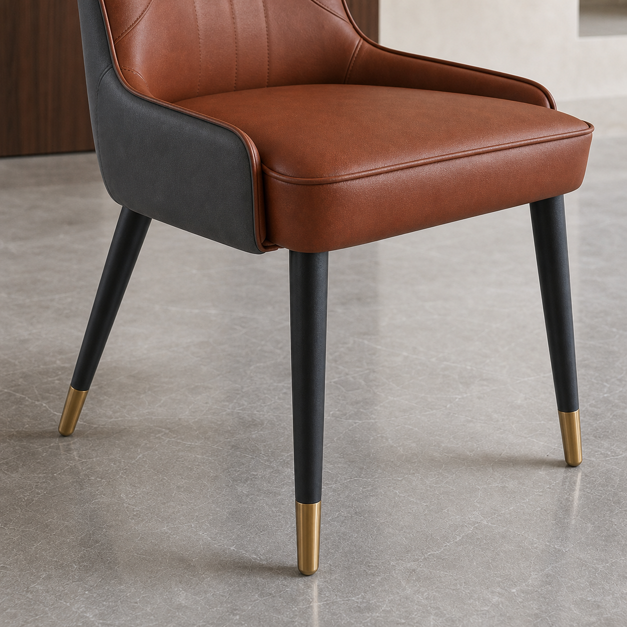 Close-up of the Remy - Chair's upholstery and construction