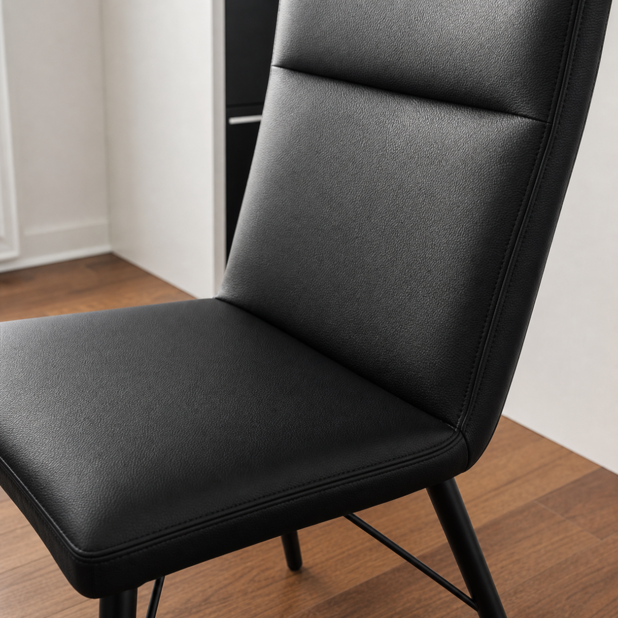 Rex - Wooden Top Dining Table, close chair, seating, or base construction detail