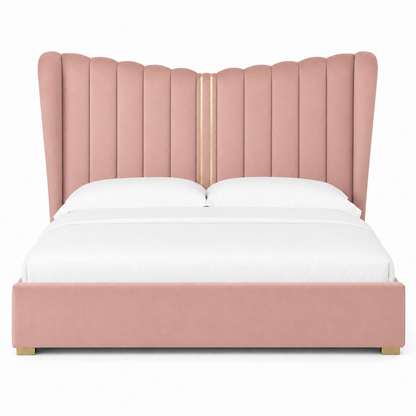 Rey - Bed Pink plain white background view