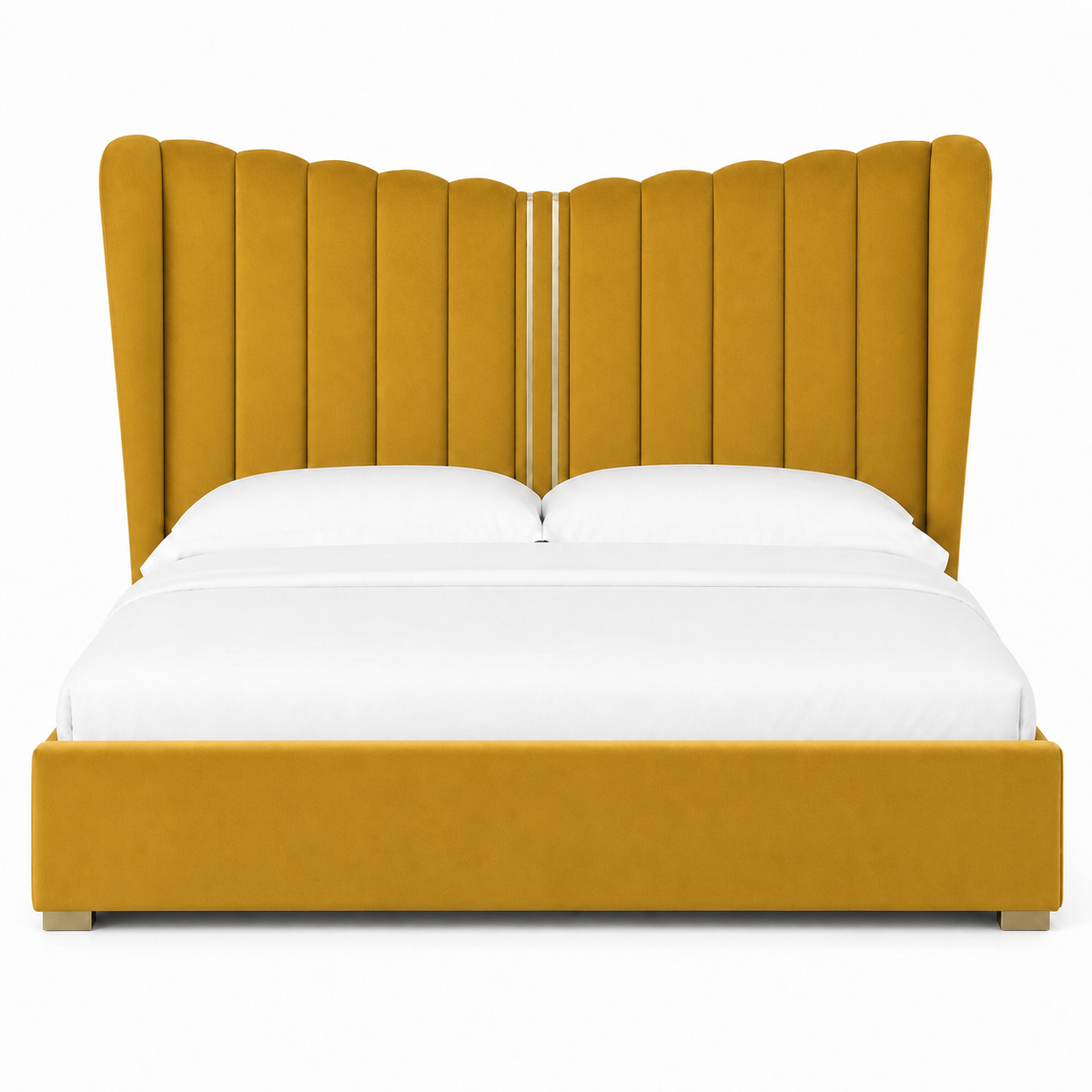 Rey - Bed Yellow plain white background view