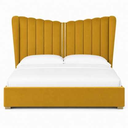 Rey - Bed Yellow plain white background view