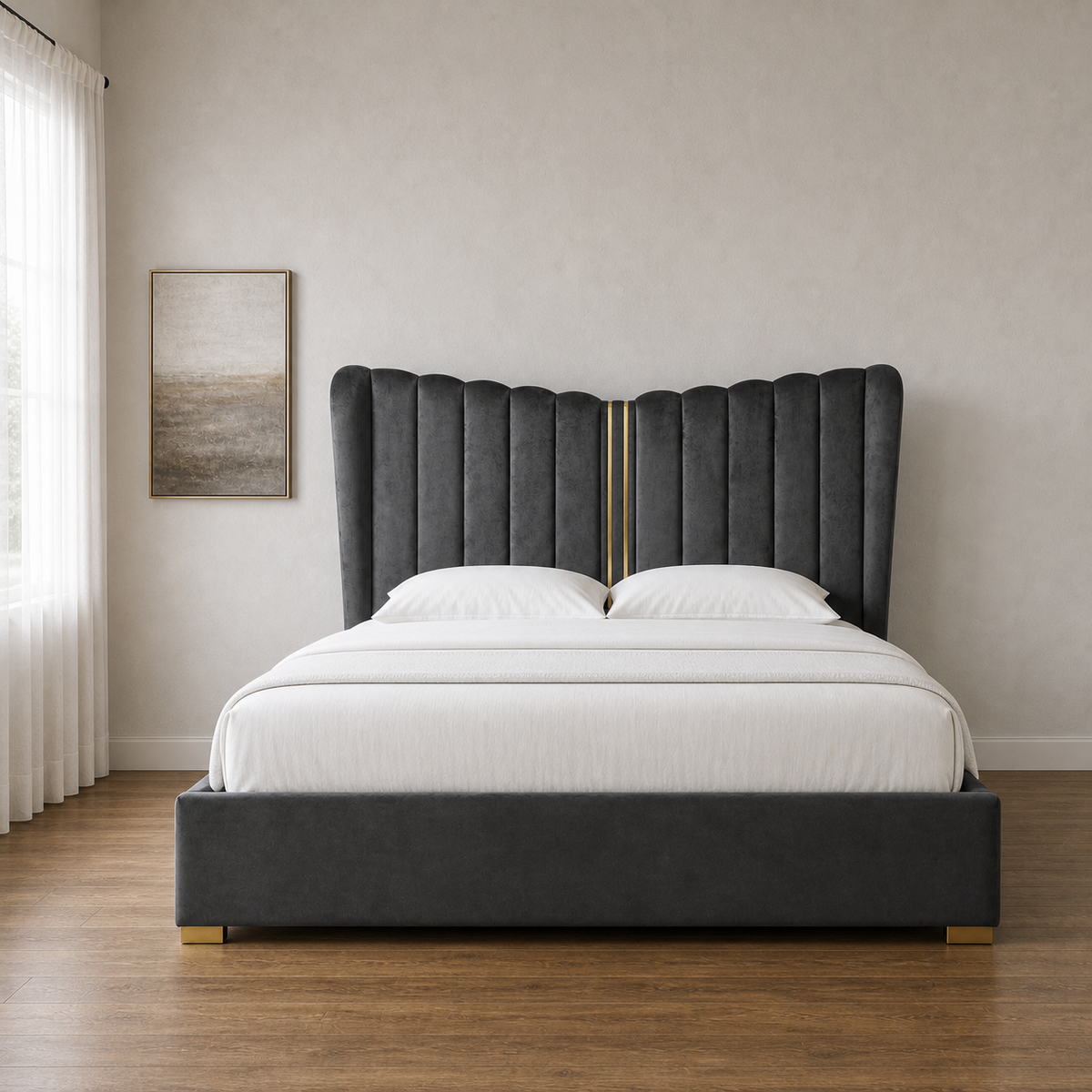 Rey - Bed, complete straight-on bed view