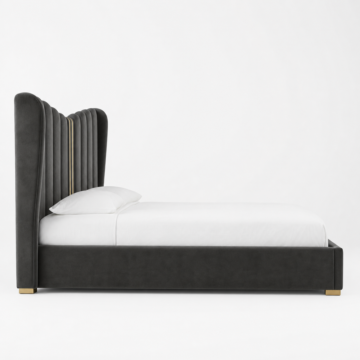 Rey - Bed, complete long-side studio bed view