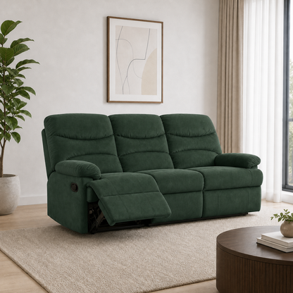 Rhythm Recliner 3 seater green 01 main