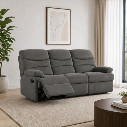 Rhythm Recliner 3 seater grey 01 main