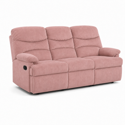 Rhythm Recliner 3 seater pink 02 white
