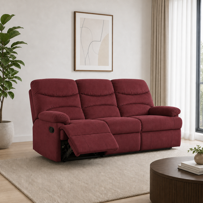 Rhythm Recliner 3 seater red 01 main