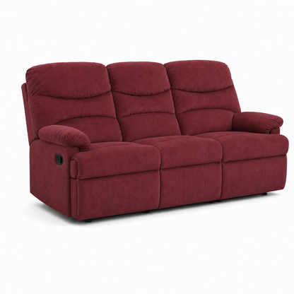 Rhythm Recliner 3 seater red 02 white