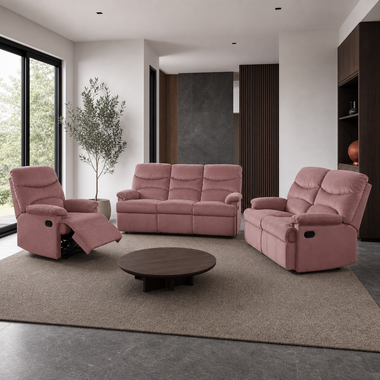 Rhythm Recliner complete configuration from an alternate angle